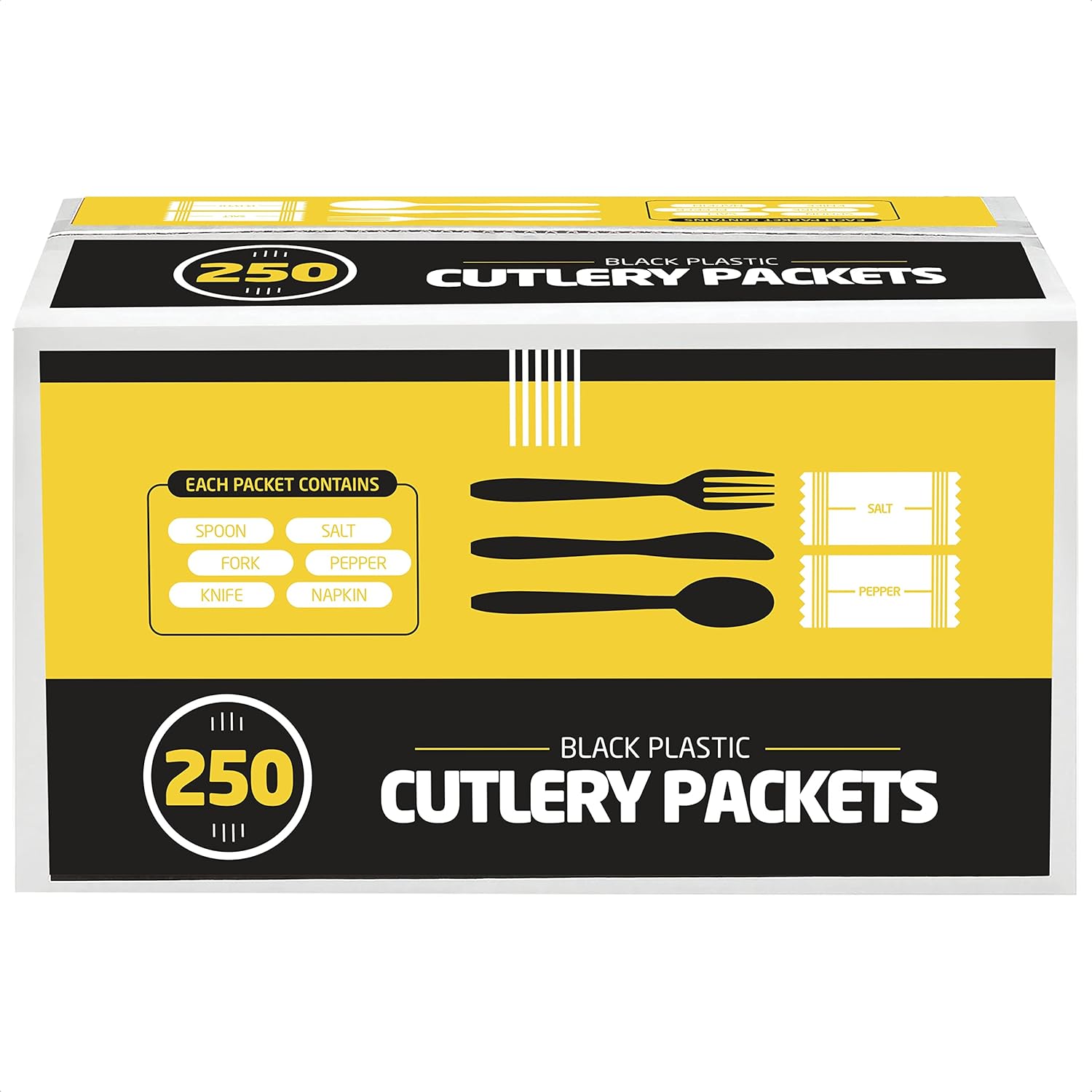 250 Disposable Cutlery Packets for Hassle-Free Dining Experience