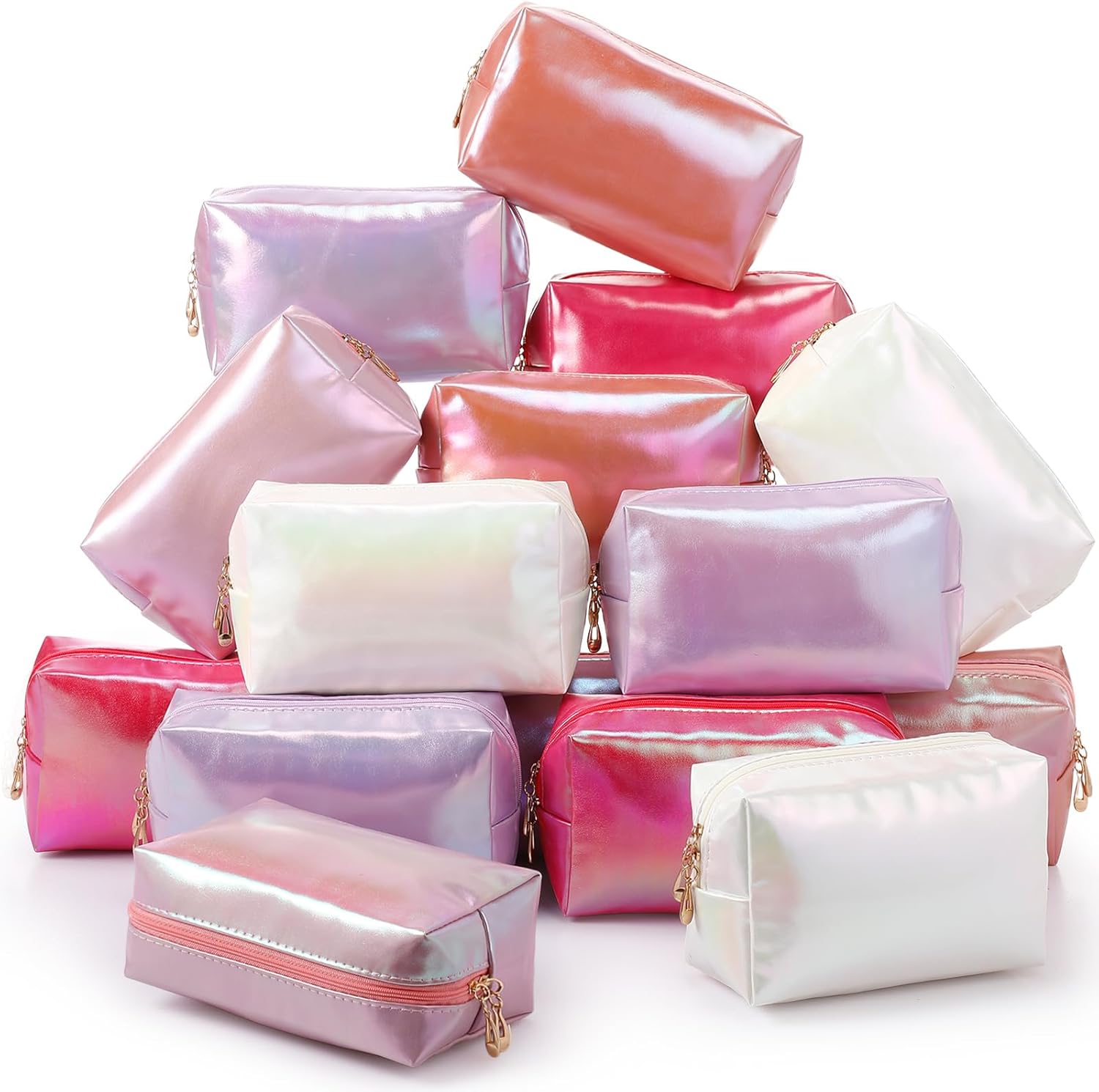 Kigeli 15 Pcs Aesthetic Makeup Bags for Travel and Storage
