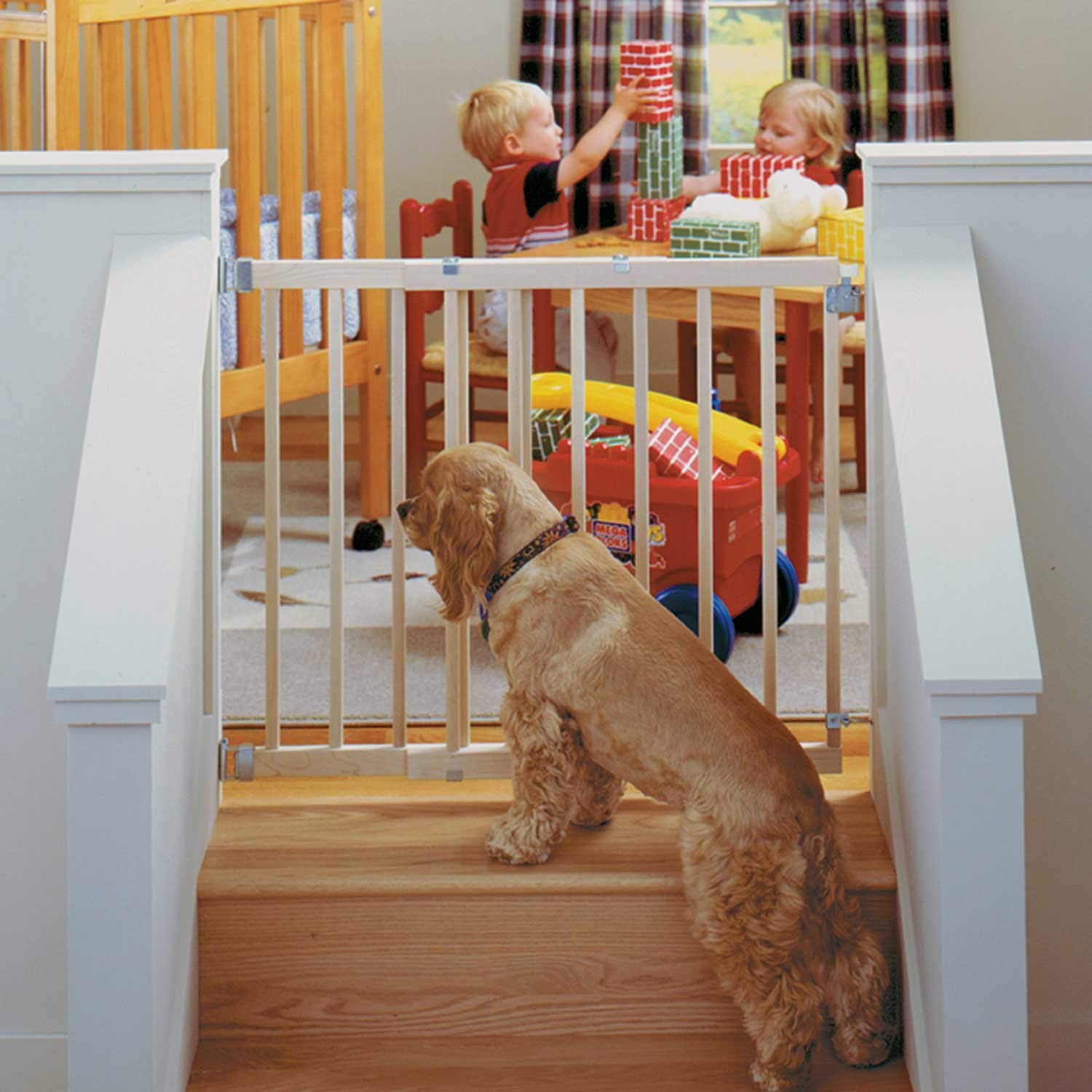 USA Made Stairway Swing Baby Gate - Sustainable Hardwood