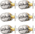 Probrico Brushed Nickel Interior Door Knobs Privacy Pack - Durable