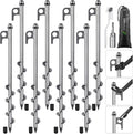 12 Inch Ground Anchors 8 Pcs - Heavy Duty Tent Stakes for Secure