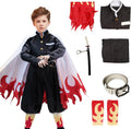 VZQI Rengoku Costume Kids Anime Cosplay Kimono - Childrens Flame Cloak