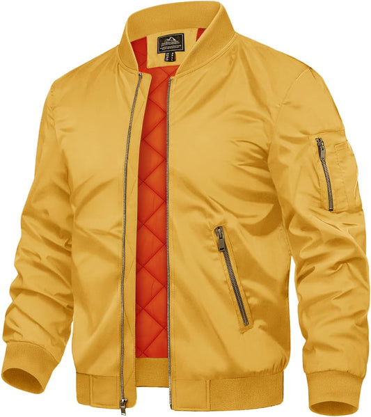 TACVASEN Men's Bomber Jacket - Stylish Fall Winter Windbreaker