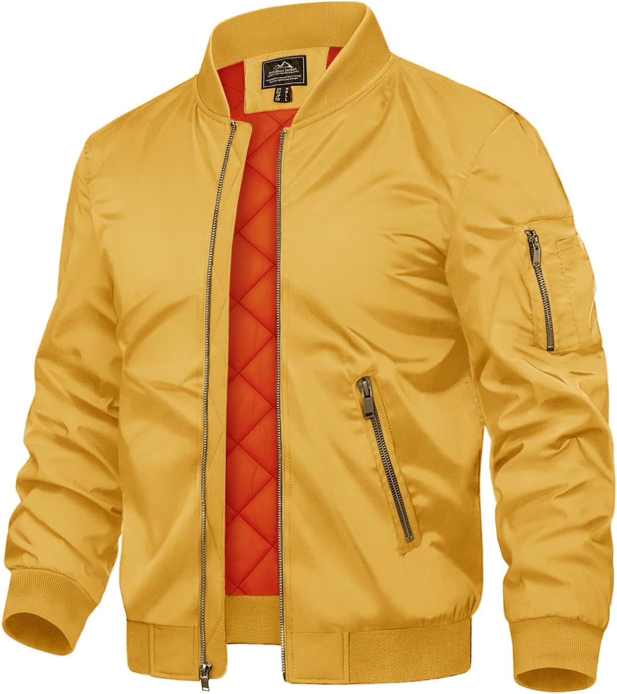 TACVASEN Men's Bomber Jacket - Stylish Full Zip Windbreaker