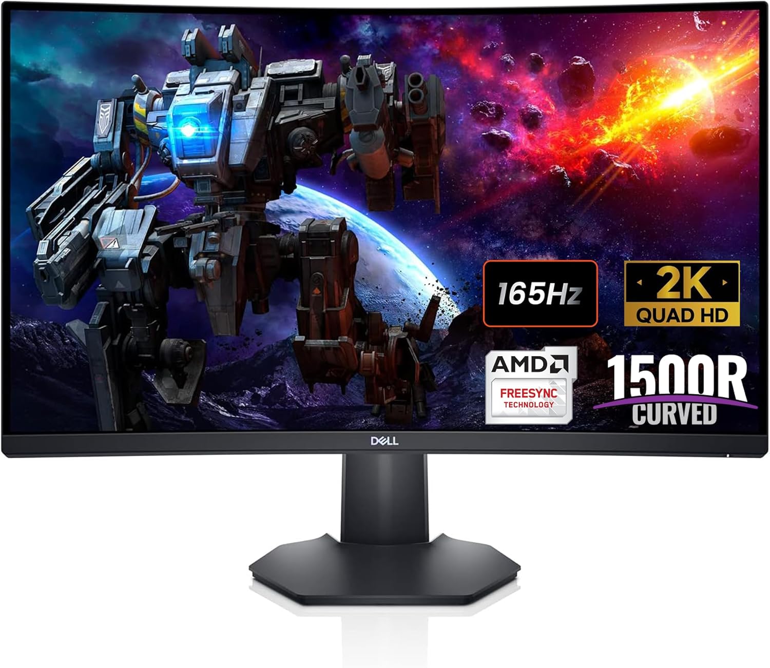 Dell 27 Curved Gaming Monitor - 165Hz Refresh - Immersive Display
