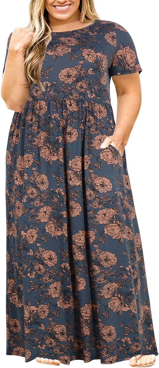 Plus Size Maxi Dresses for Curvy Women with Pockets