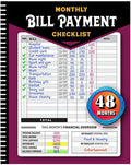 Monthly Bill Payment Checklist Bill Tracker Notebook - Simple Finance