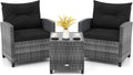 KOTEK 3 Piece Patio Furniture Set - Compact Outdoor Conversation Set