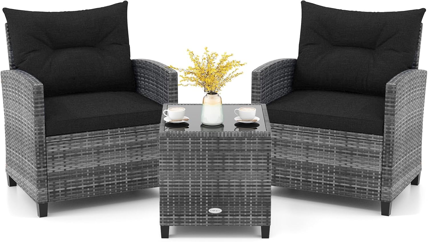 KOTEK 3 Piece Patio Furniture Set for Outdoor Relaxation