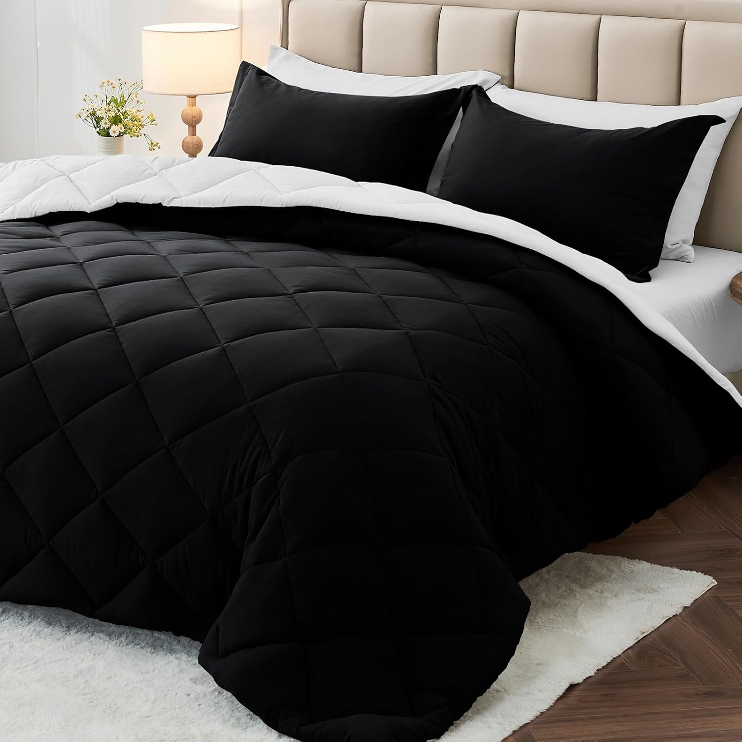 MUXHOMO Twin Comforter Set - Reversible Bed in a Bag for All Seasons