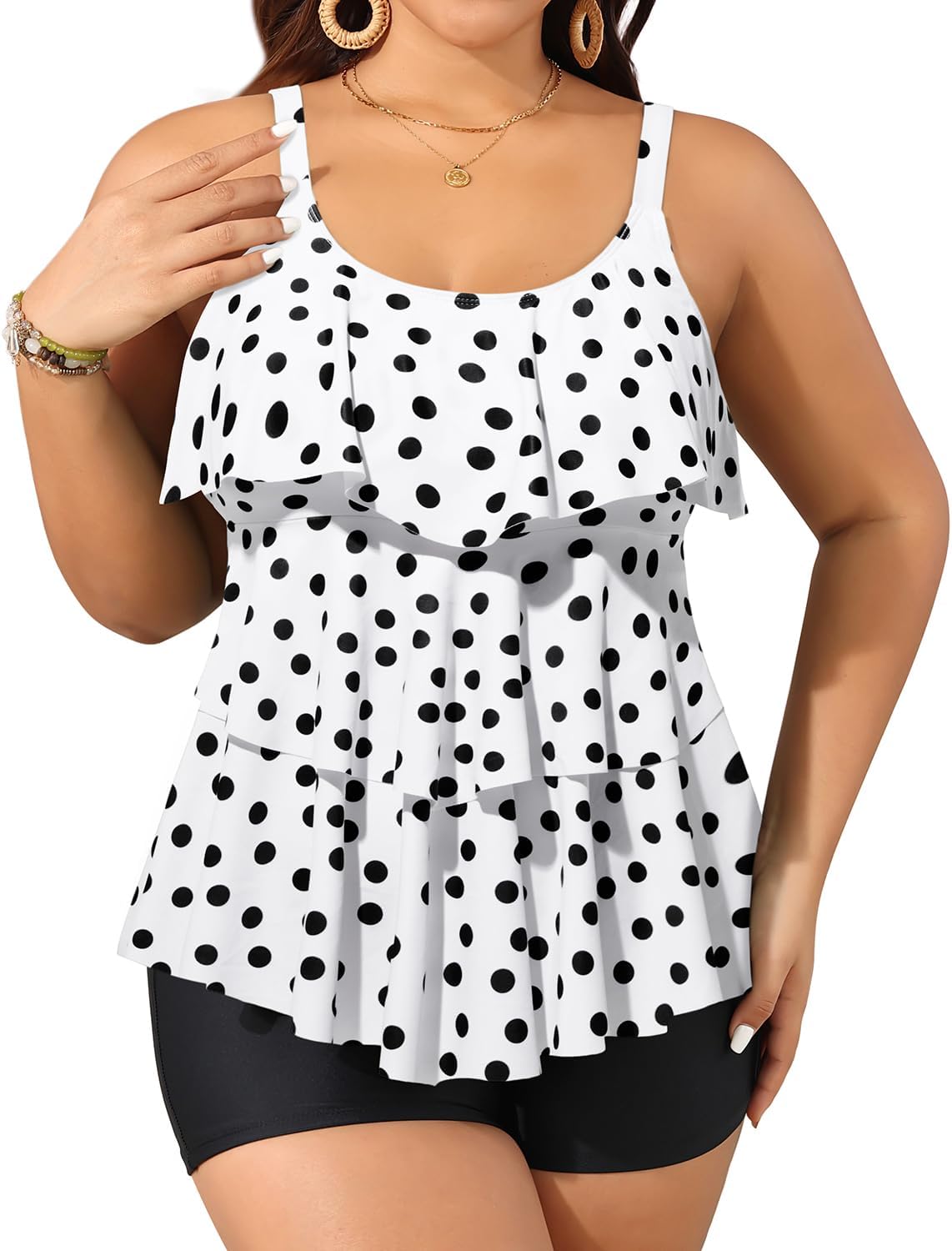 Yonique Women's Plus Size Tankini Swimsuits with Shorts for Comfort