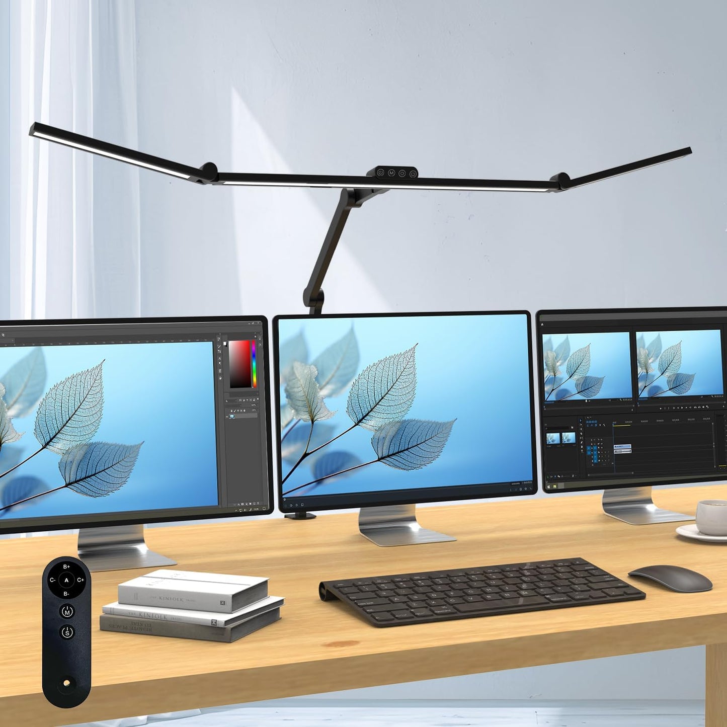 Adjustable 36W LED Desk Lamp - Remote Dimmable