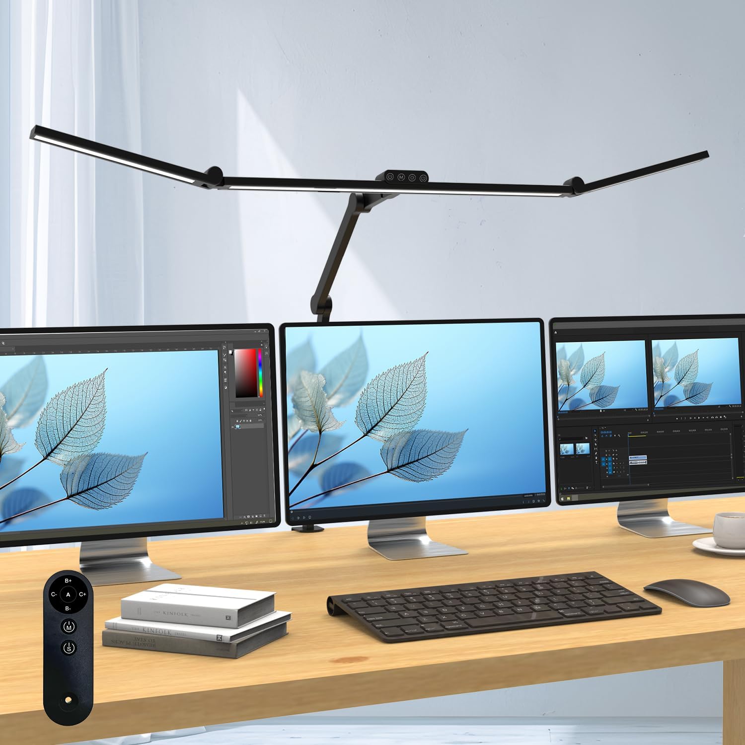 Adjustable 36W LED Desk Lamp - Remote Dimmable