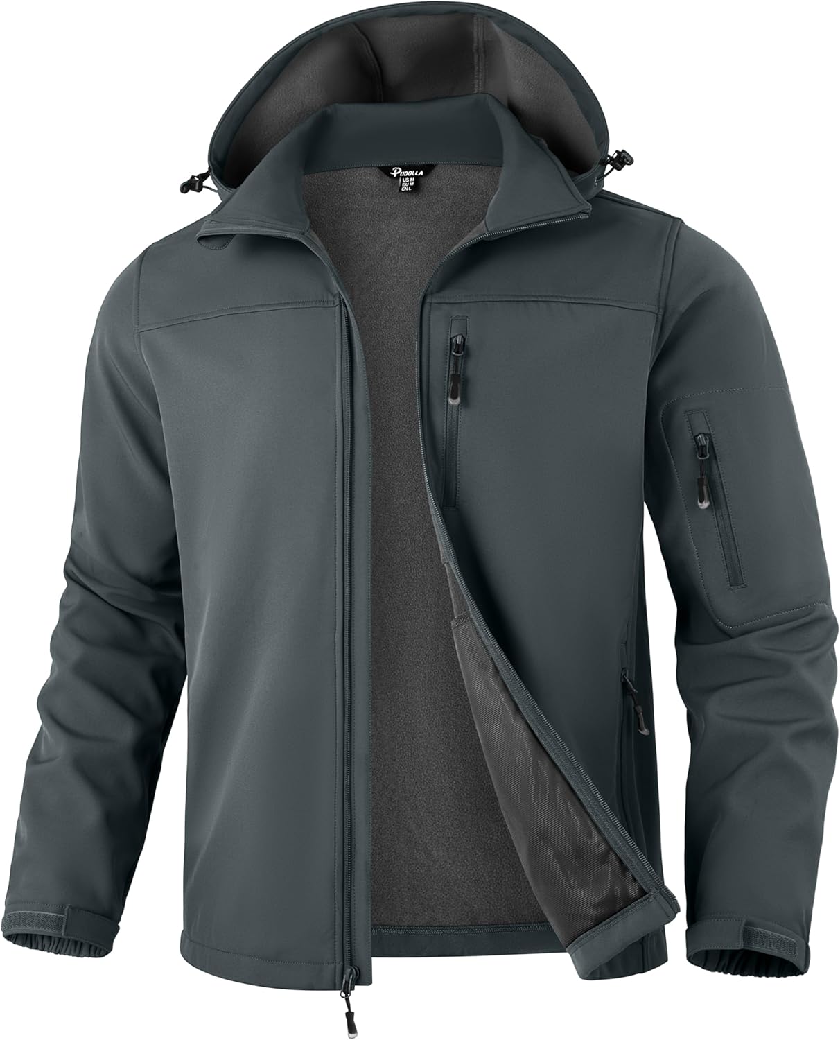 Pudolla Men's Softshell Jacket for Winter Work and Hiking