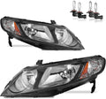 Headlights Assembly for 2006-2011 Honda Civic 4-Door - OEM Fit