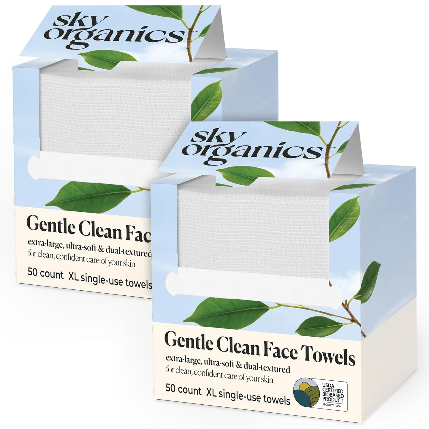 Gentle Clean Face Towels - Ultra Soft & Dual Textured Wipes