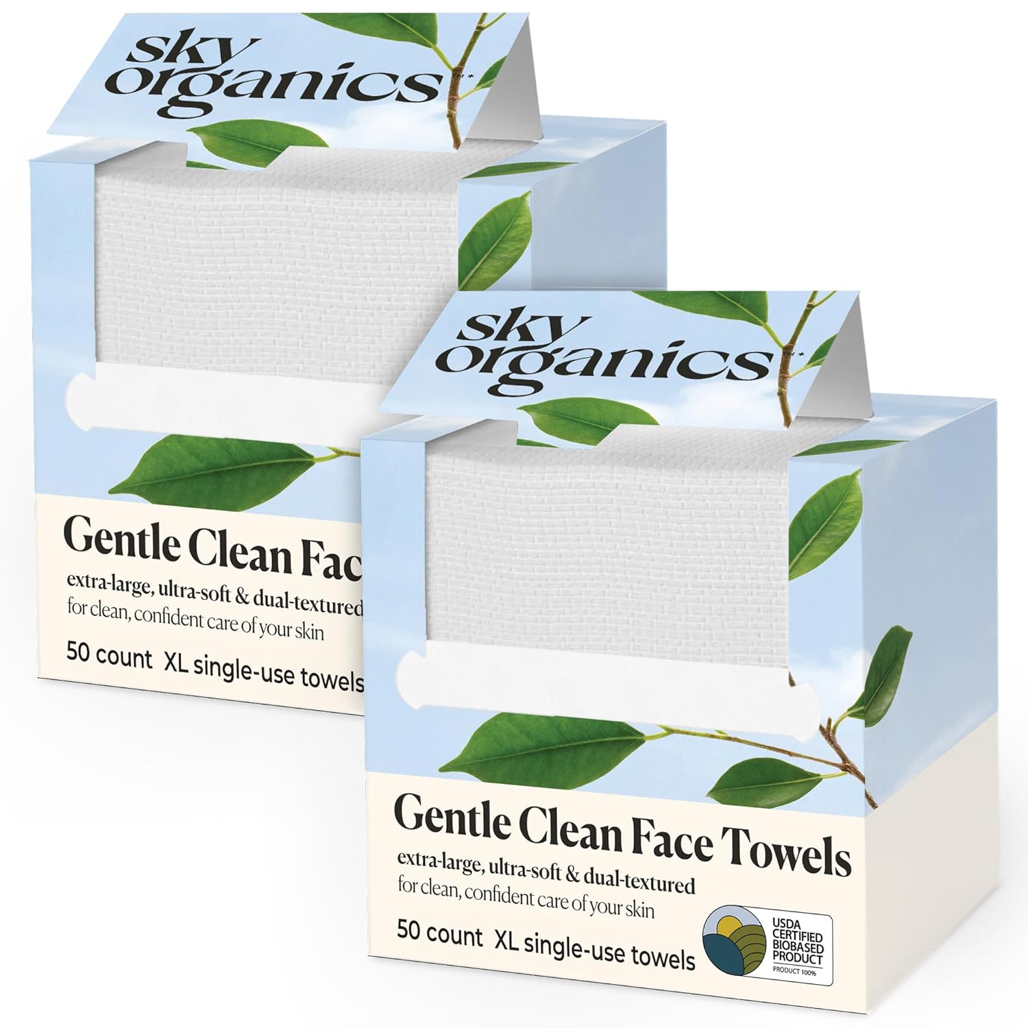 Gentle Clean Face Towels - Ultra Soft & Dual Textured Wipes