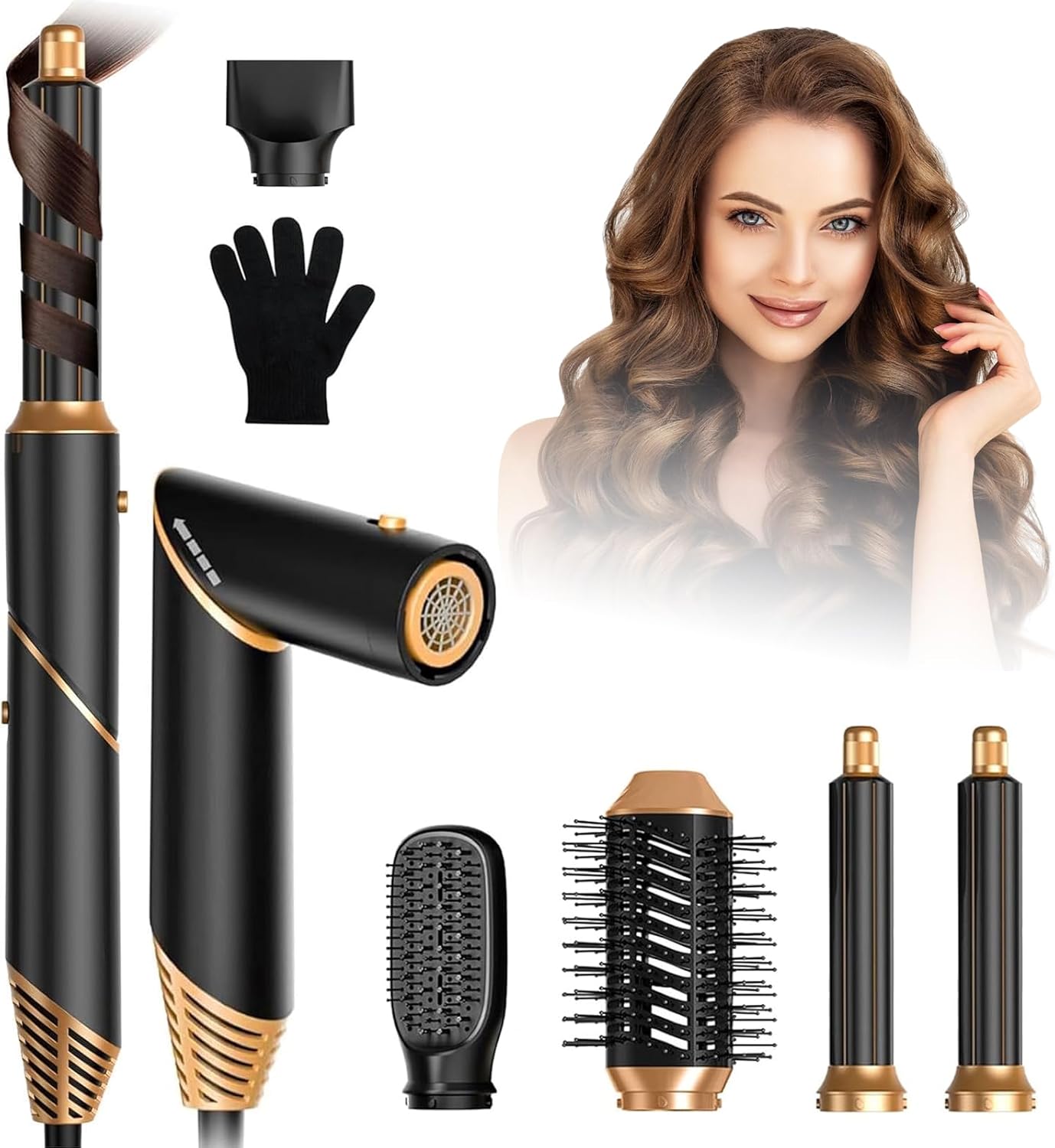 Hair Dryer Brush Set 6 in 1 for Effortless Styling and Volume
