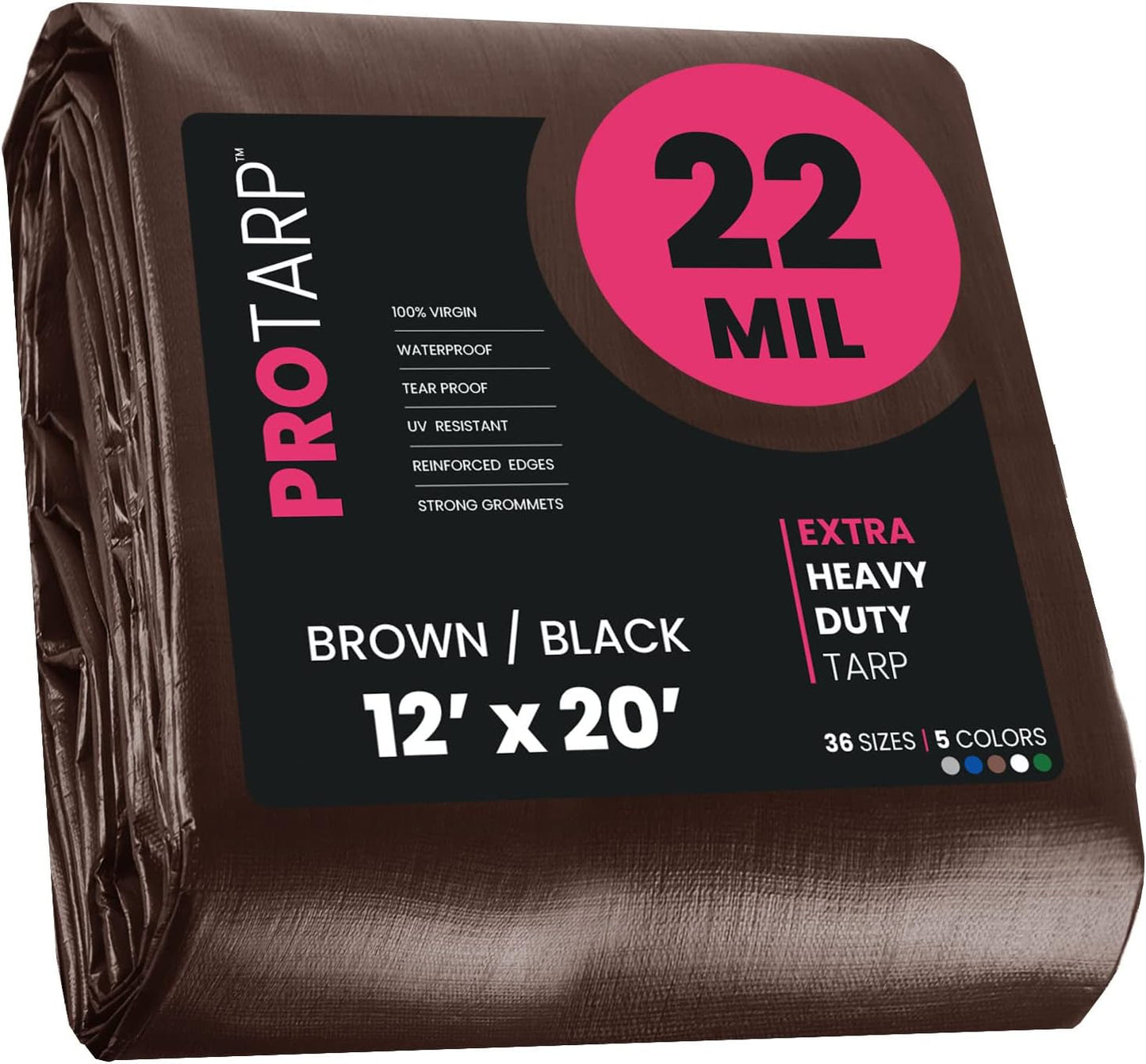 PROTARP Extreme Heavy Duty 22 Mil Tarp Cover for All Needs