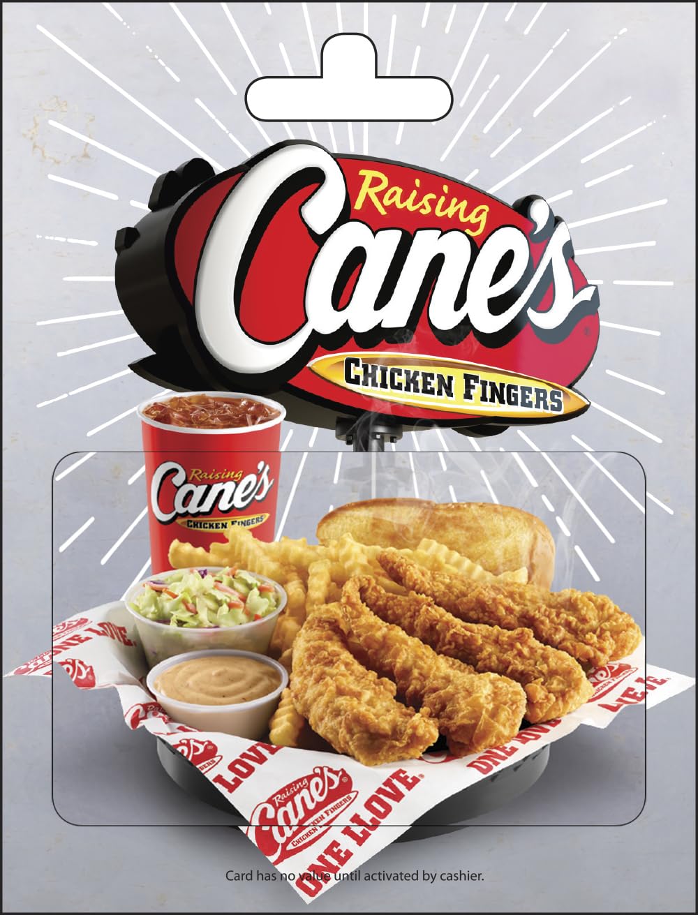 Raising Cane's Physical Gift Card for Delicious Chicken Meals