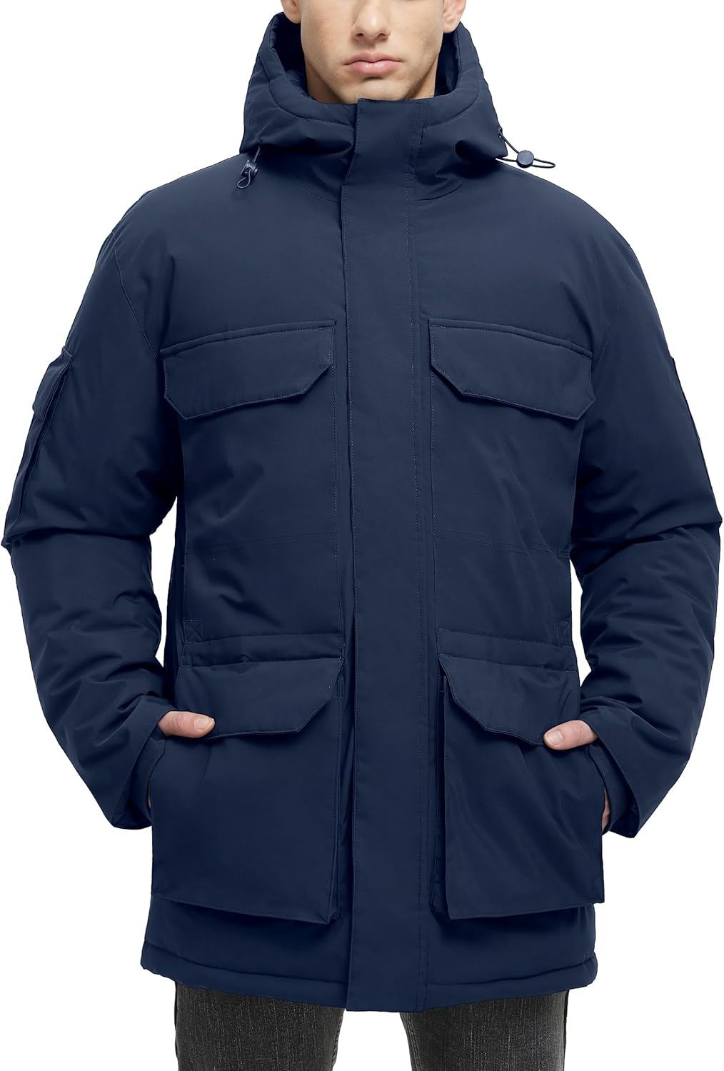 Winter Coats for Men Waterproof Warm Insulated Long Jacket