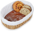 Bread Warmer Basket with Stone - Wicker Tortilla Warmer for Tables