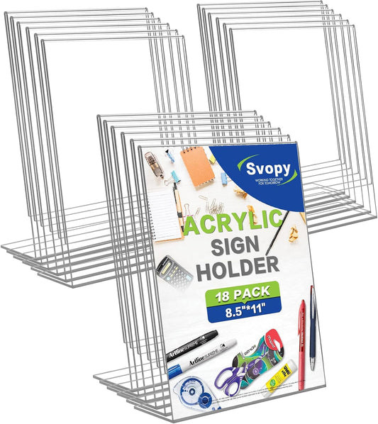 Acrylic Sign Stand Holders - Perfect for Posters and Menus