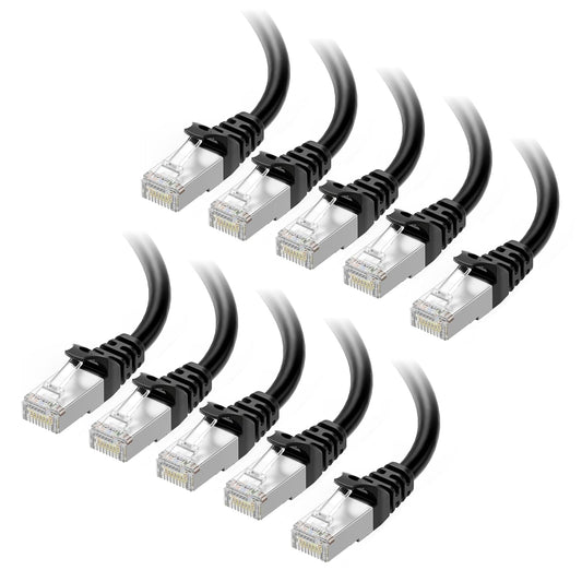 10-Pack High-Speed Cat 6A Ethernet Cable - 10Gbps, 14ft