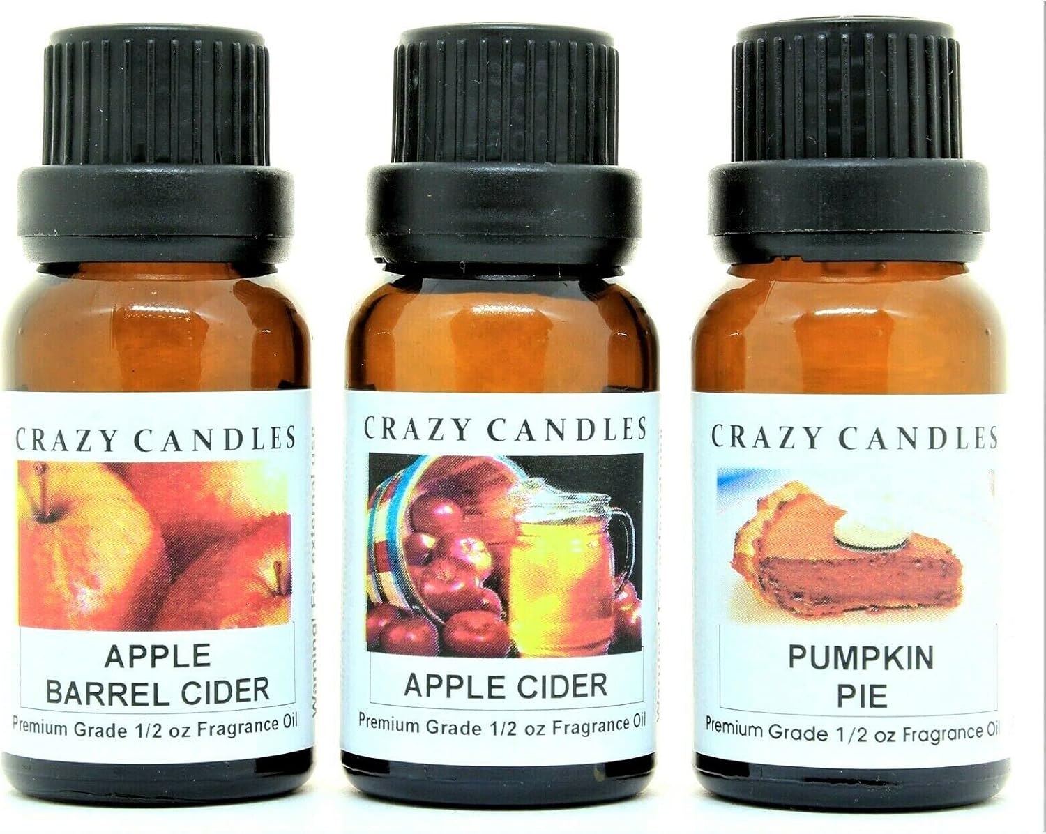 Crazy Candles 3pc Set Premium Fragrance Oils