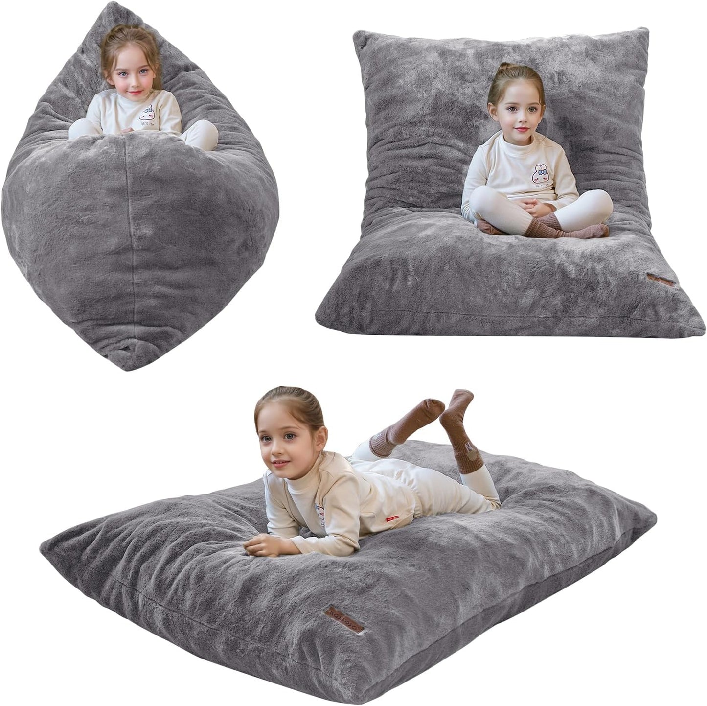 MAXYOYO 3-in-1 Kids Bean Bag - Cozy Floor Sofa 