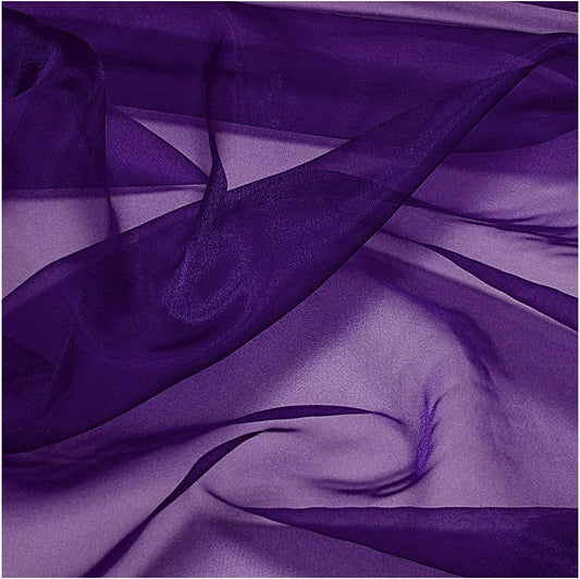 MDS Pack of 35 Yard Purple Sheer Organza Fabric for Events