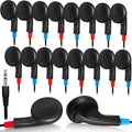 Bulk 100-Pack Black Kids Earbuds - Individually Bagged Classroom Set
