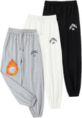 Girls Sweatpants Joggers 3 Pack - Baggy Cute Tween Trendy Pants