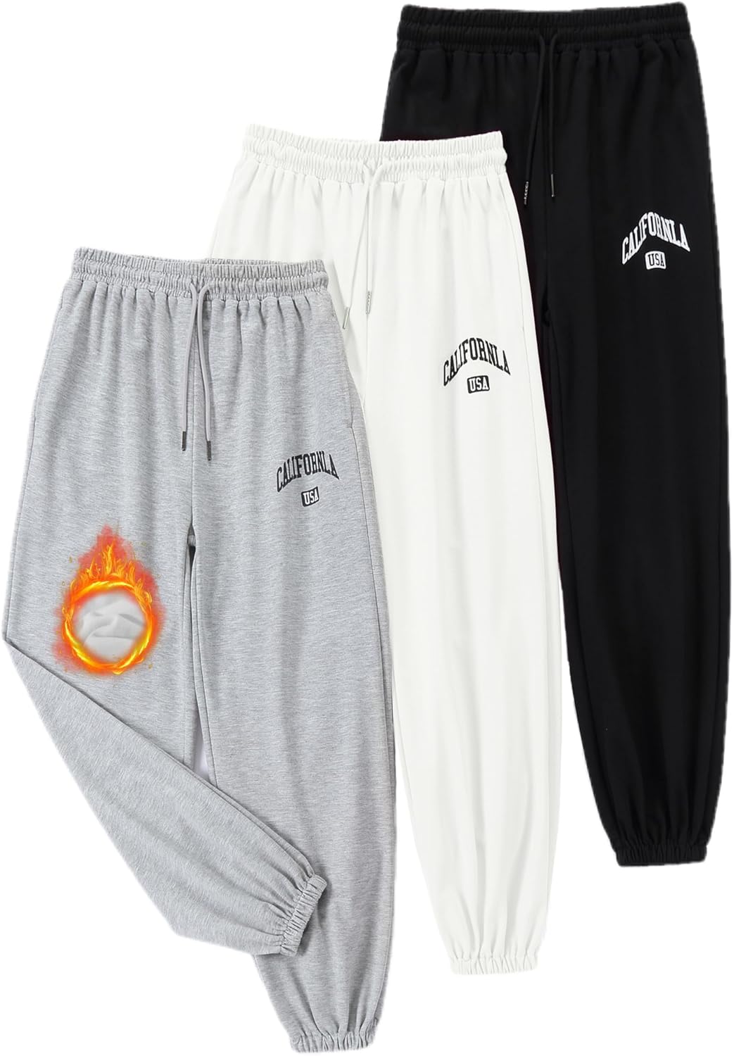 EXARUS Girls Sweatpants Joggers with Pockets for Tween Style