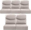 Luxury 22x24/22x25 6-Inch Smile Outdoor Cushions 5 Piece Set - Deep