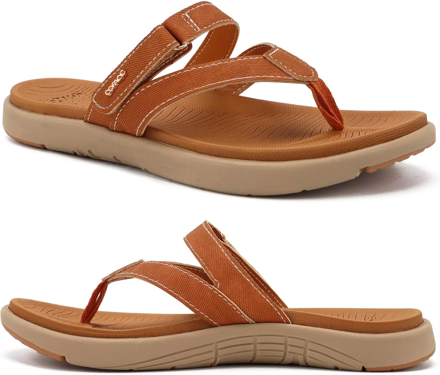 COFACE Womens Fashion Orthotic Flip Flops for Comfort and Style