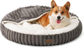 Dog Bed with Hooded Blanket Round Fluffy Anti-Anxiety Pet Bed - Cozy