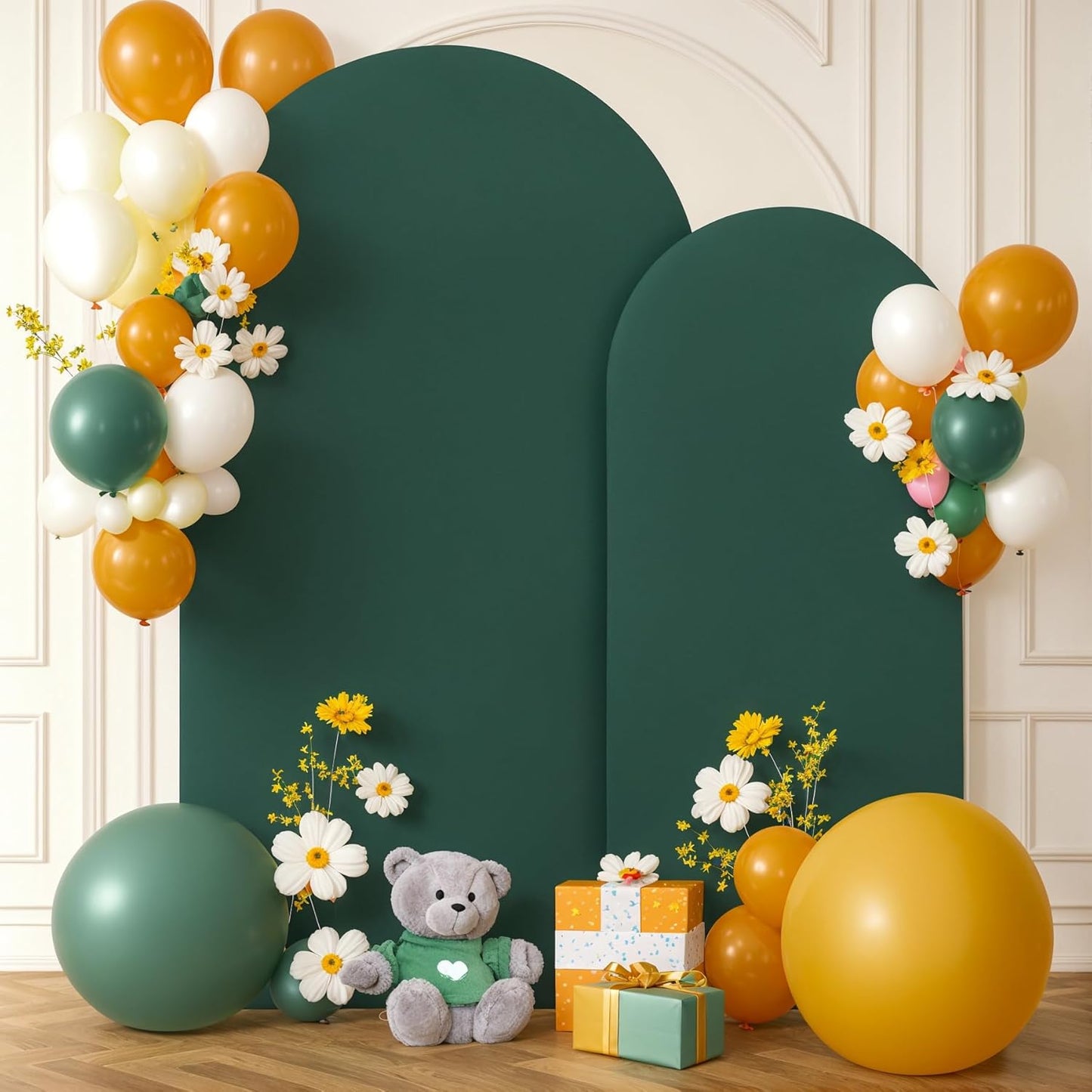 Hunter Green Arch Backdrop Covers for Stunning Wedding Decor