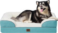 Orthopedic XL Dog Bed Turquoise Blue - Memory Foam Bolster Bed