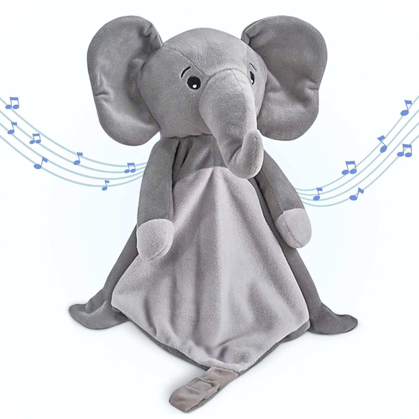 Baby Music Lovey Grey Elephant for Soothing Sleep & Comfort