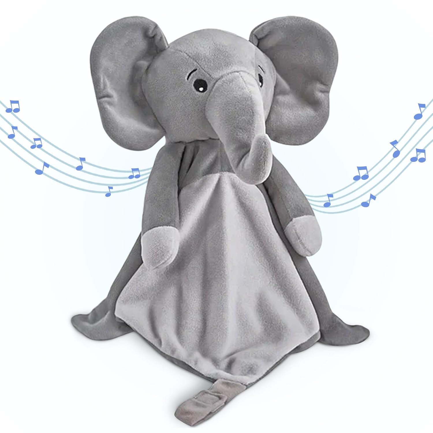 Baby Music Lovey Grey Elephant for Soothing Sleep & Comfort