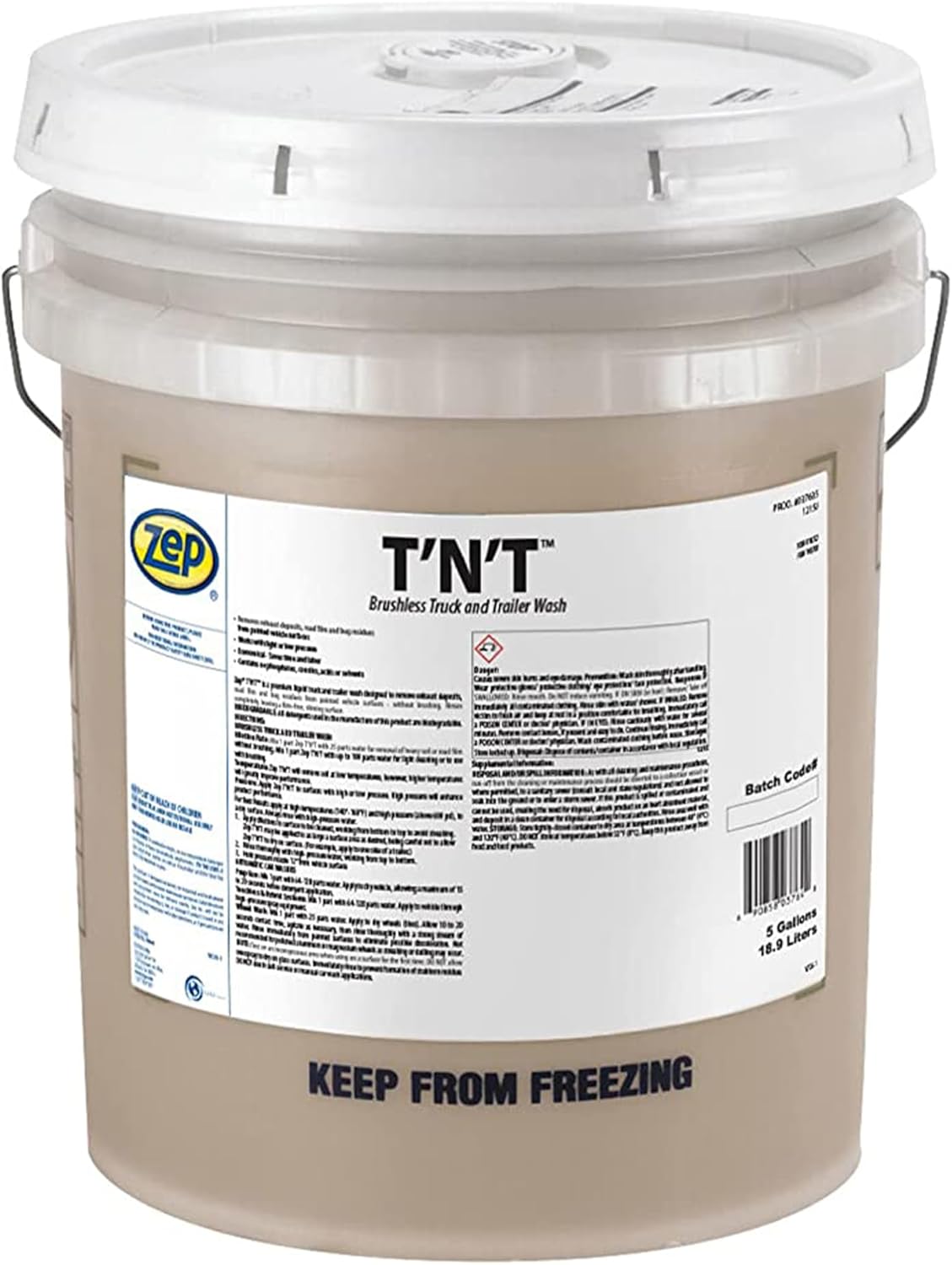 Zep Brushless T'N'T Truck and Trailer Wash - 5 Gallon Pail