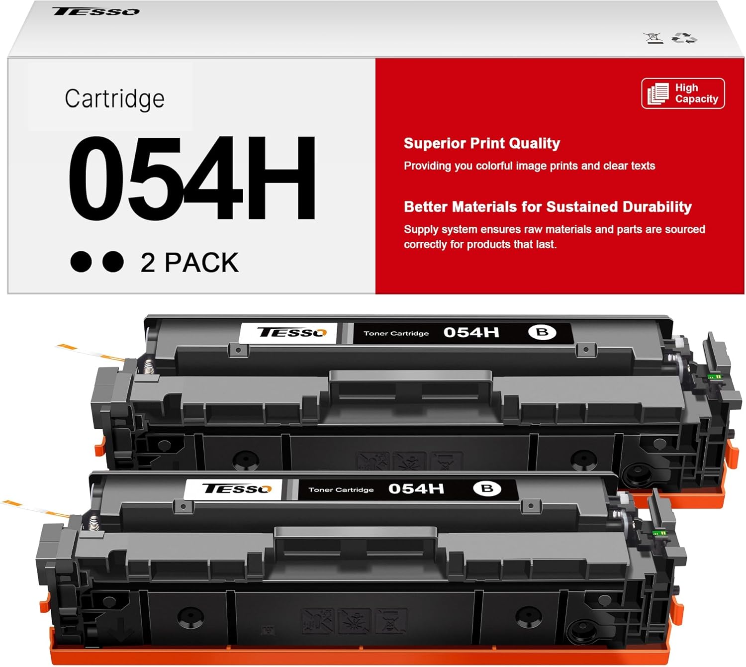 054H Black Toner Cartridge Set for Canon Printers - High Yield