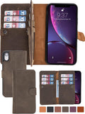 Genuine Premium Leather Wallet Case for iPhone 12 Mini - Detachable