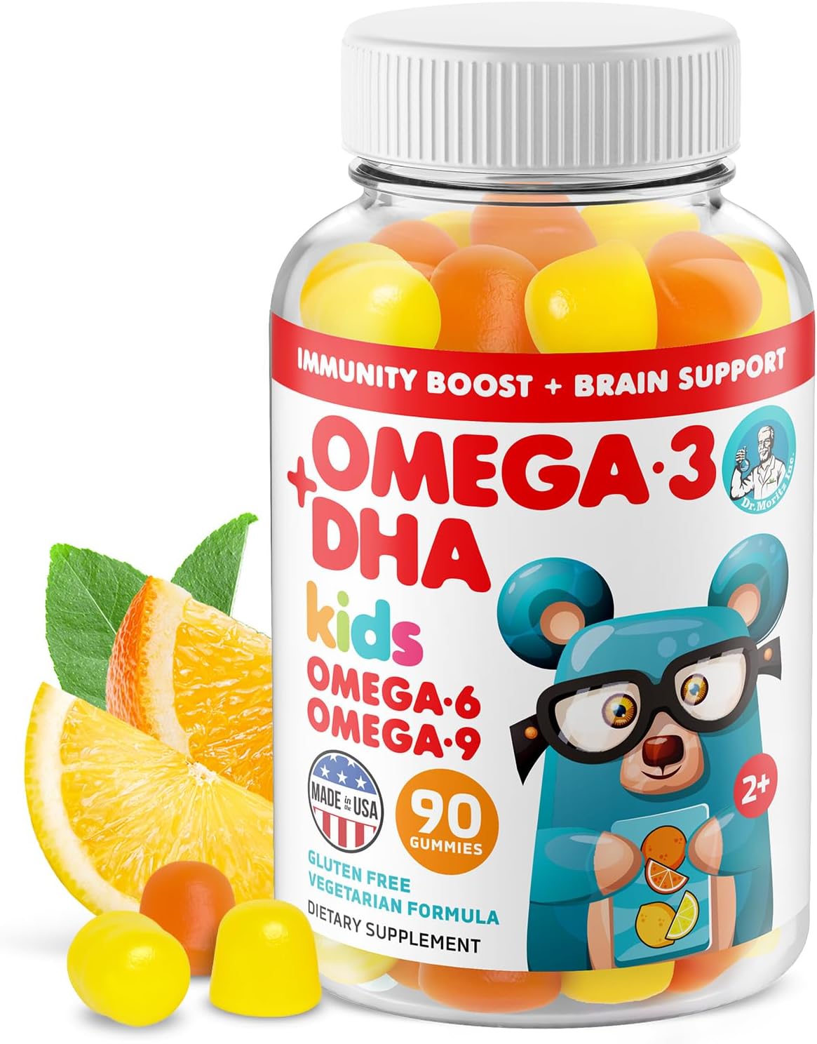 Vegan Omega 3 Gummies for Kids - Brain and Heart Health Boost