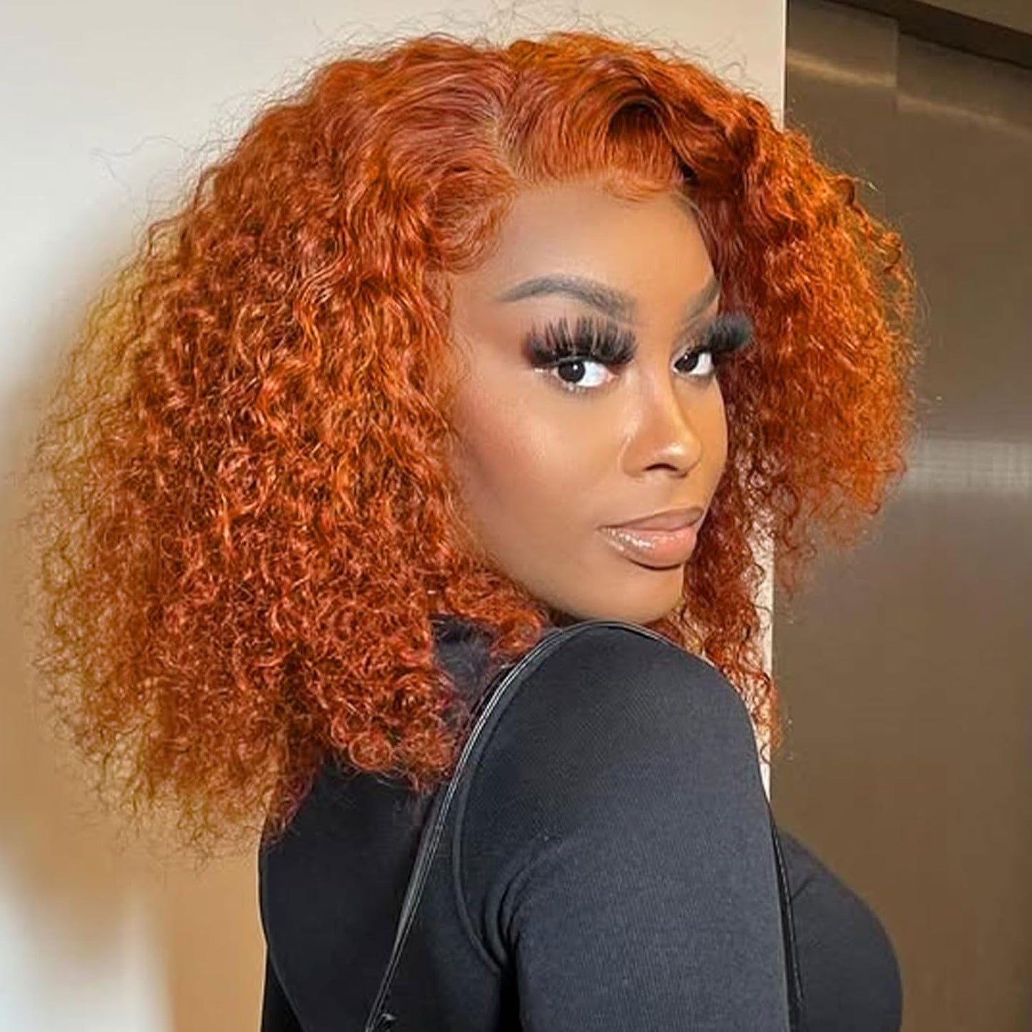 Ginger Orange Deep Wave BOB Wig Human Hair for Black Women