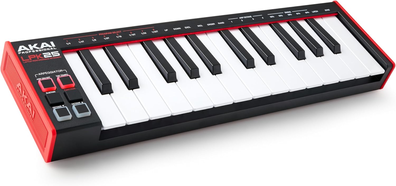 Akai LPK25 - 25 Responsive Synth Keys, Arpeggiator, Music Software