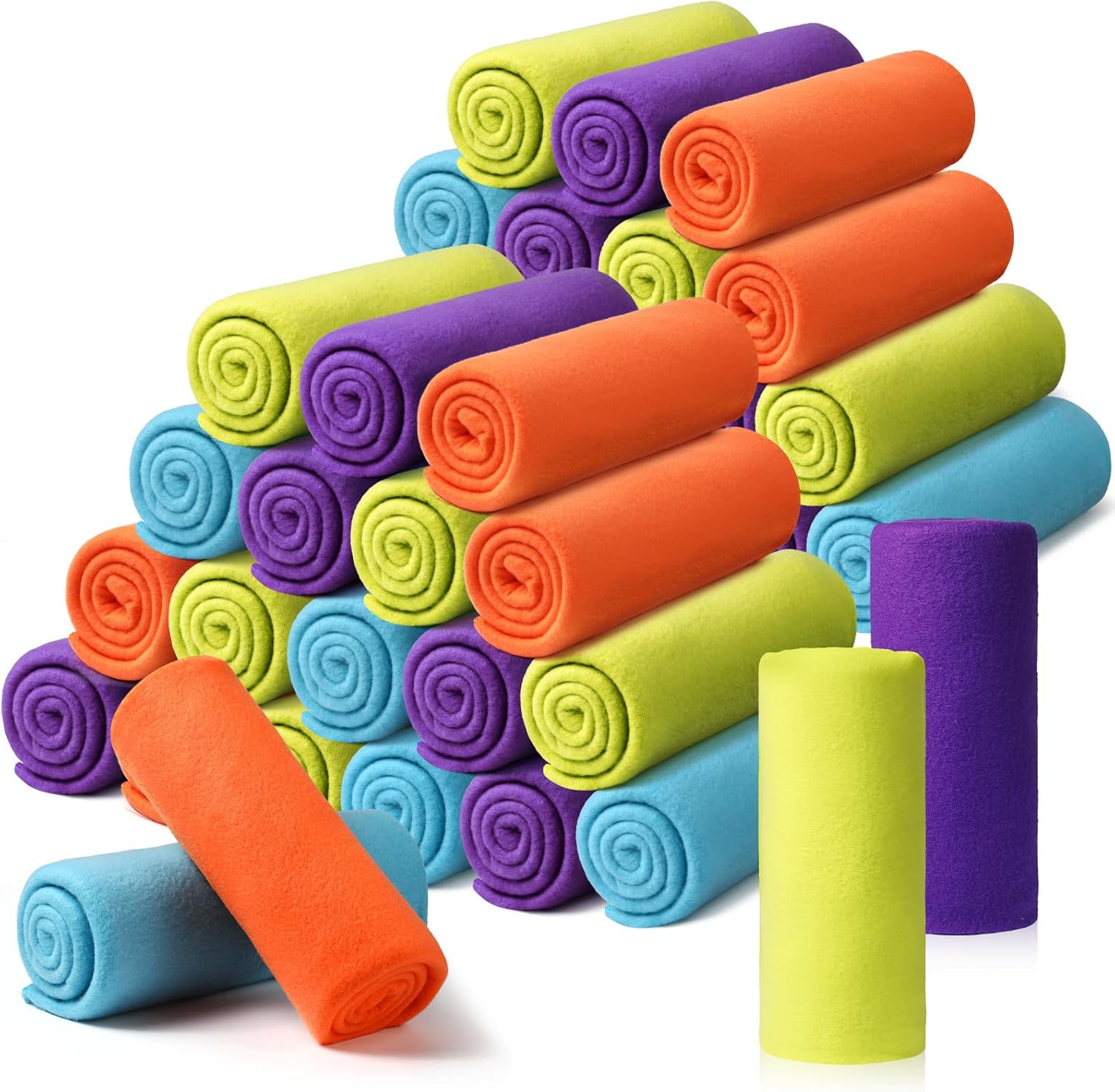 Kinlop Fleece Blanket Bulk 40 Packs 60 x 50 Inch Cozy Throws