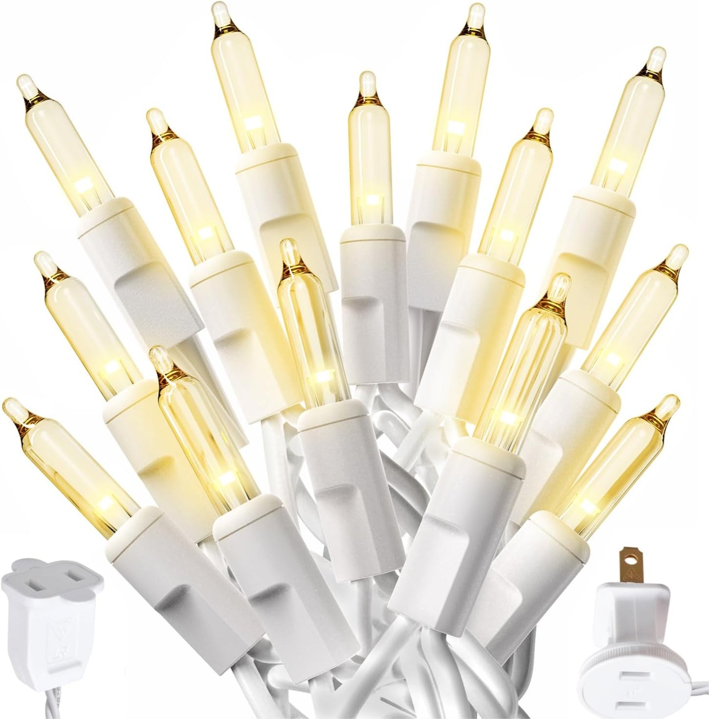 PREXTEX Christmas Lights - 500 Clear Bulbs for Holiday Decor