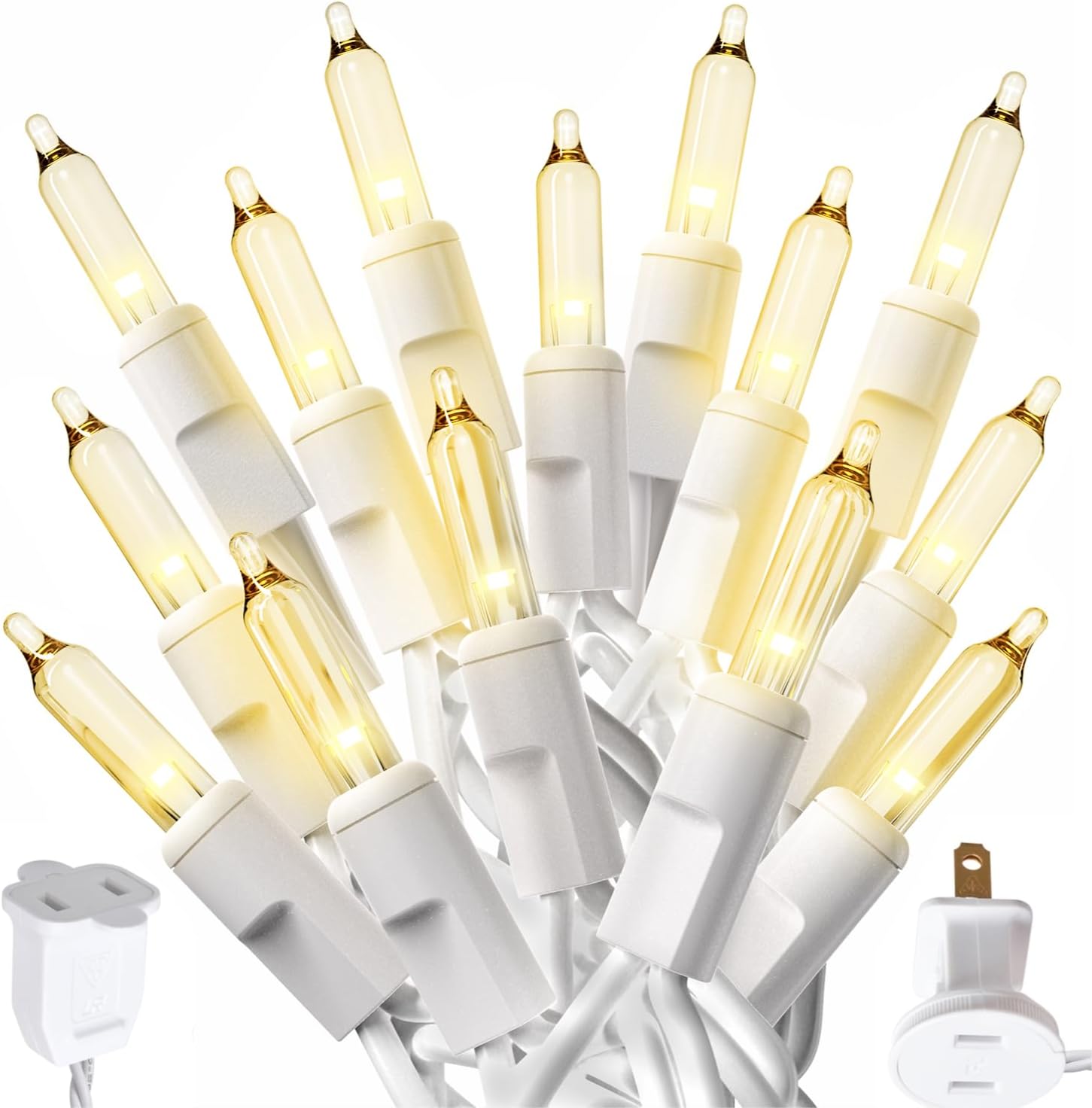 PREXTEX Christmas Lights - 500 Clear Bulbs for Holiday Decor